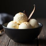 A bowl of Keto Vanilla Ice Cream