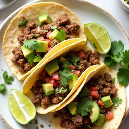 Mexiacan taco Keto cuisines recipes displayed on a plate