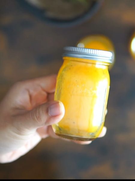 Keto Ginger Shot in a miniature mason jar