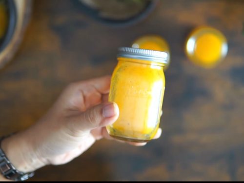 Keto Ginger Shot in a miniature mason jar