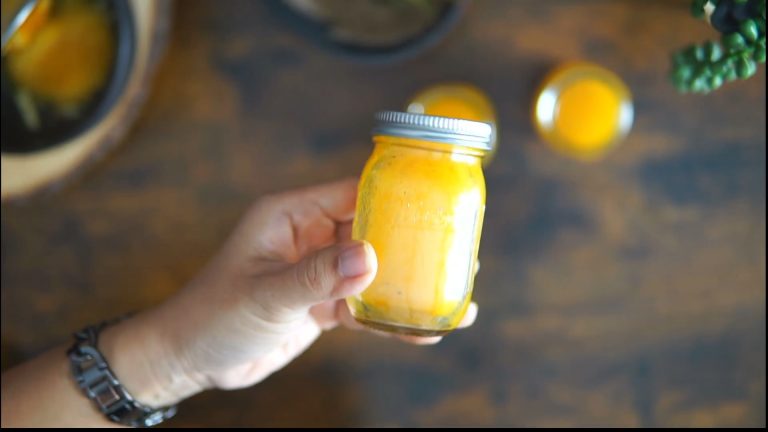 Keto Ginger Shot in a miniature mason jar